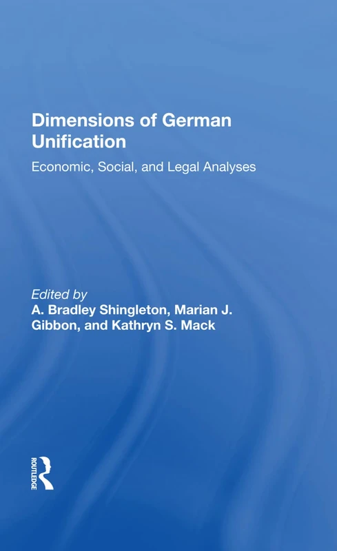 Routledge - Dimensions Of German Unification Book
