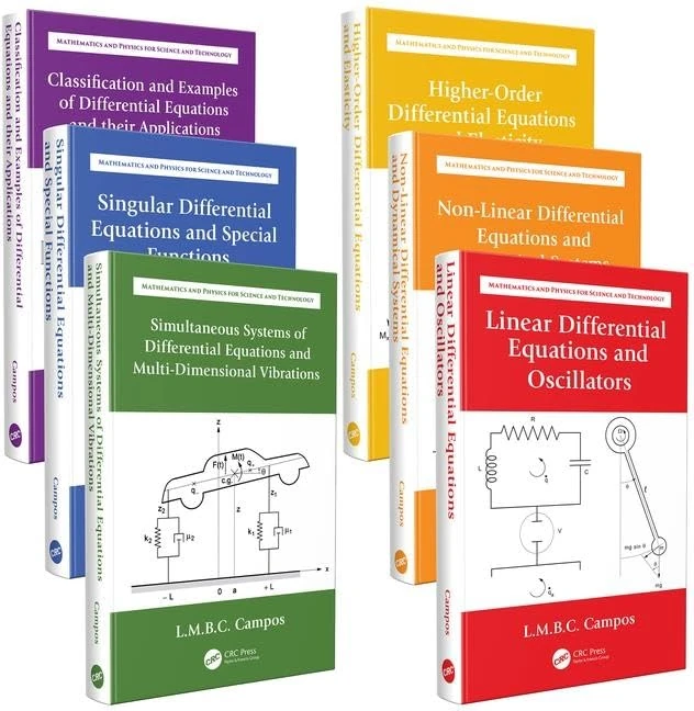 Ordinary Differential Equations with Applications to Trajectories and Vibrations, Six-Volume Set (Mathematics and Physics for Science and Technology)