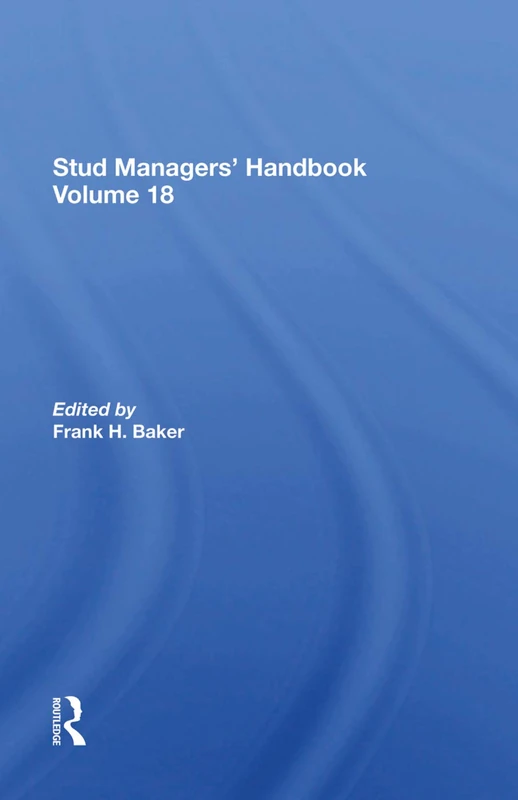 CRC Press Stud Managers' Handbook, Vol. 18 - Stockmen's School