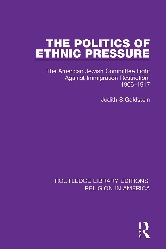 Routledge: The Politics of Ethnic Pressure (1906-1917) Book - Image 1