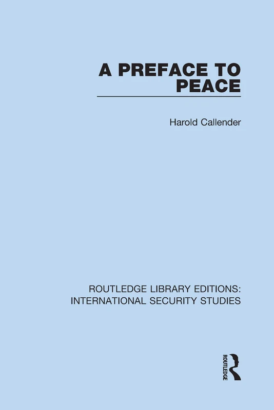 Routledge A Preface to Peace - International Security Studies