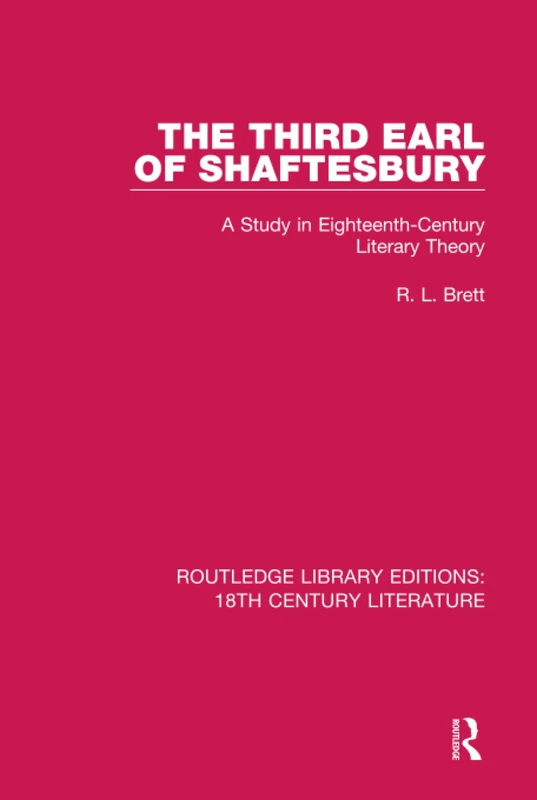 Routledge - The Third Earl of Shaftesbury Literary Theory