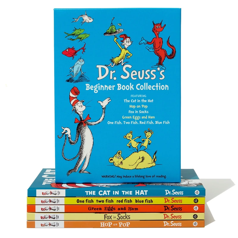 Dr. Seuss's Beginner Book Collection: The Cat in the Hat; One Fish Two Fish Red Fish Blue Fish; Green Eggs and Ham; Hop on Pop; Fox in Socks