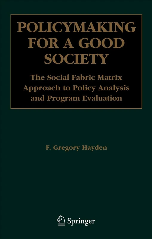 Springer - Policymaking for a Good Society Book