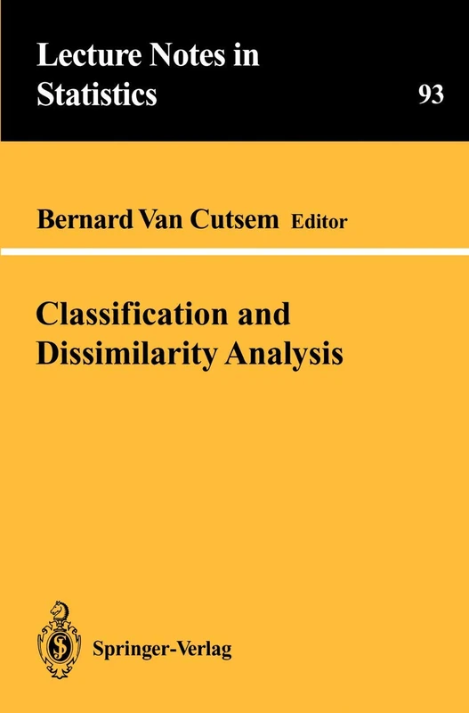Classification and Dissimilarity Analysis: 93 (Lecture Notes in Statistics, 93) - Image 1