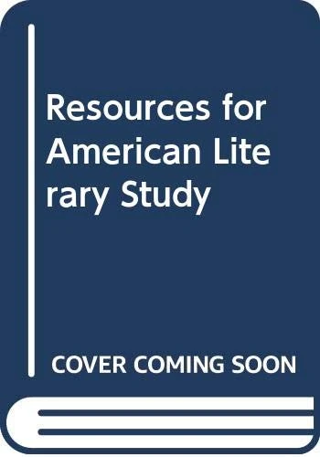 Resources for American Literary Study: 29