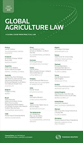 Global Agricultural Law: Jurisdictional Comparisons