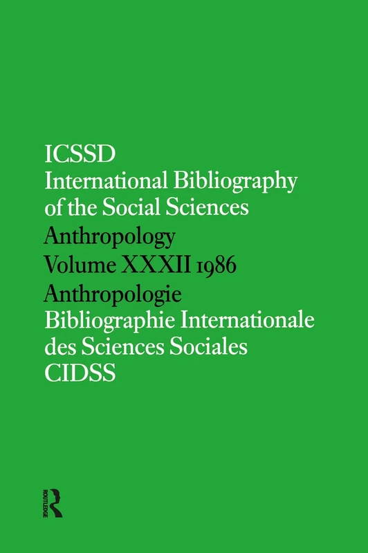 IBSS: Anthropology: 1986 Vol 32: 032