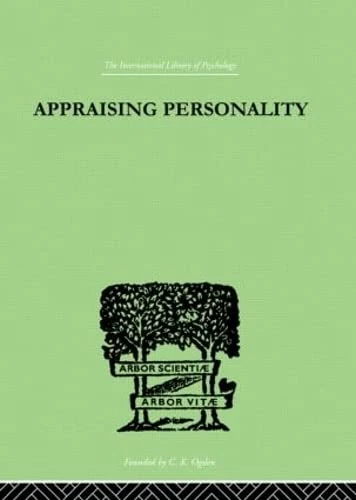 Routledge Appraising Personality - Psychological Tests in Medicine