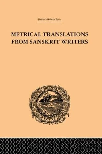 Routledge Metrical Translations from Sanskrit Writers - Book