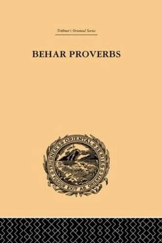 Routledge Behar Proverbs (Trubner's Oriental Series) Book