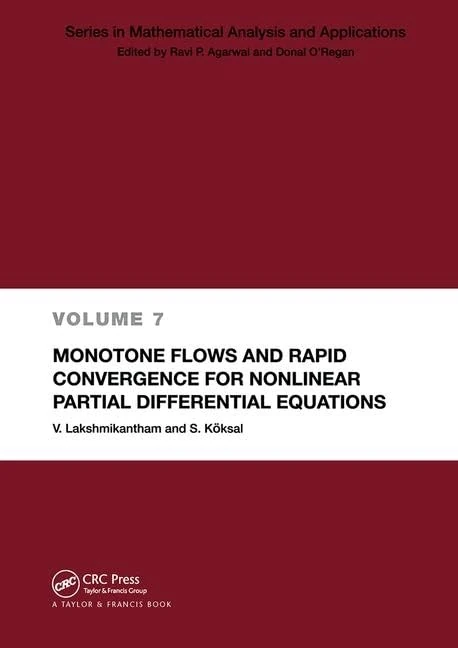 CRC Press Monotone Flows and Rapid Convergence - Mathematics