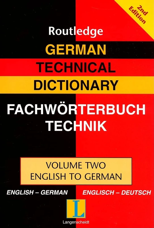 German Technical Dictionary (Volume 2): English-German (Routledge Bilingual Specialist Dictionaries)
