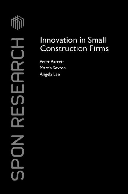 Innovation in Small Construction Firms (Spon Research)