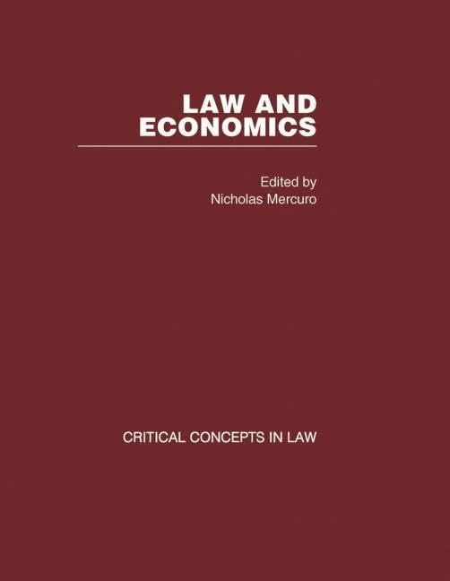 Law and Economics (Critical Concepts in Law)