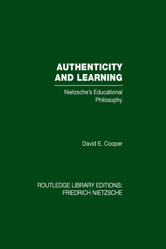 Routledge Nietzsche's Educational Philosophy - David E. Cooper