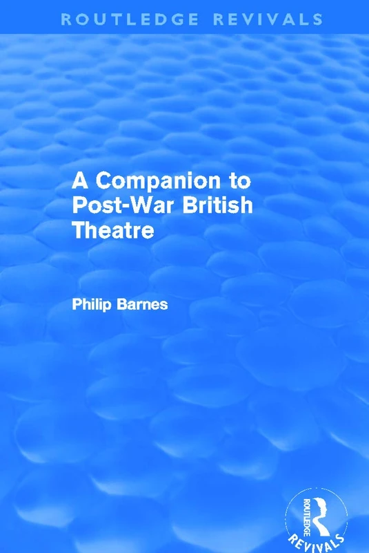 Routledge A Companion to Post-War British Theatre Book