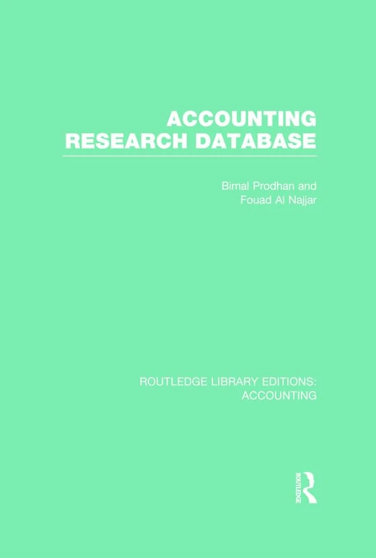 Accounting Research Database (RLE Accounting) (Routledge Library Editions: Accounting)