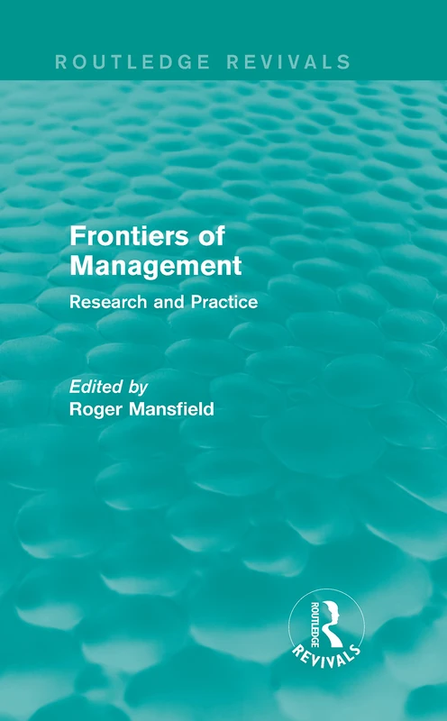 Routledge Frontiers of Management: Research and Practice - Image 1