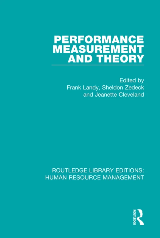 Routledge Performance Measurement and Theory Book