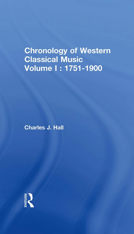 Chronology of Western Classical Music, Volume I: 1751-1900: 1