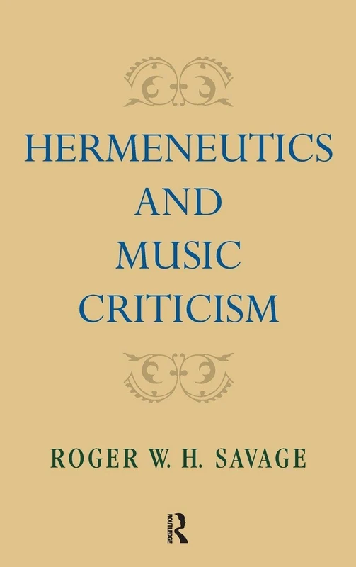 Hermeneutics and Music Criticism