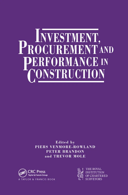 Investment, Procurement and Performance in Construction: The First National RICS Research Conference - Image 1