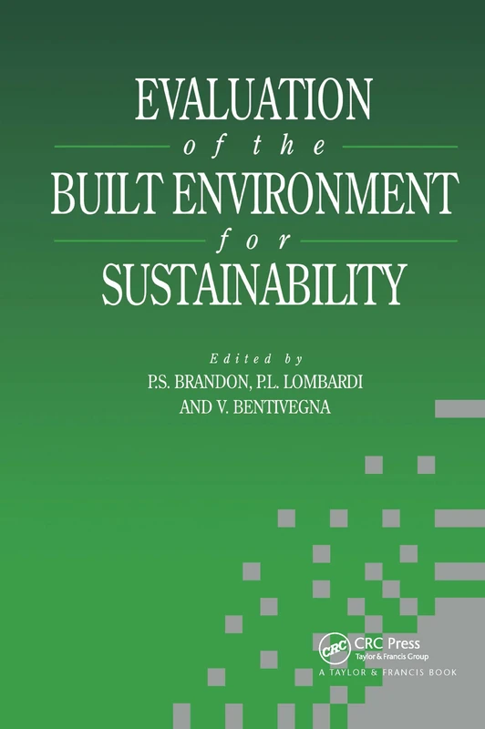 Taylor & Francis - Evaluation of the Built Environment for Sustainability