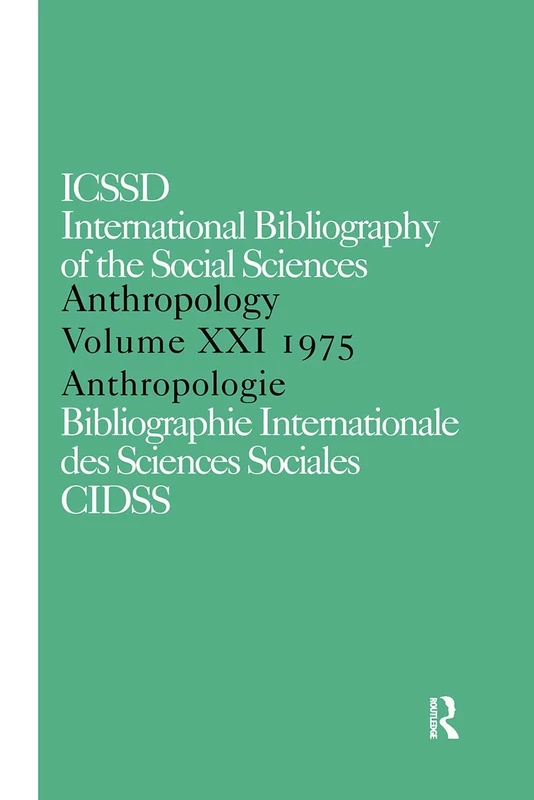 IBSS: Anthropology: 1975 Vol 21: XXI