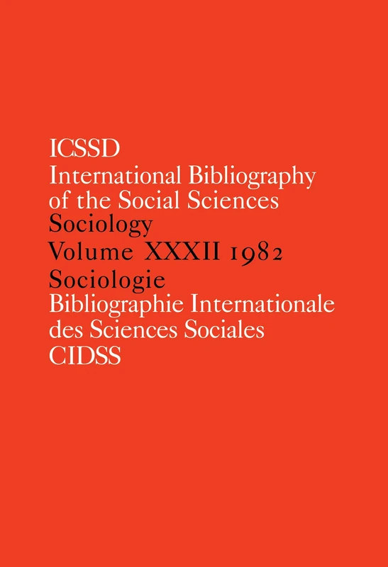 IBSS: Sociology: 1982 Vol 32