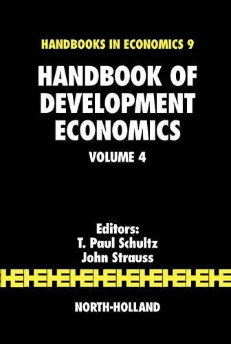Handbook of Development Economics (Volume 4)