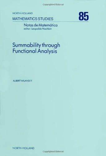 North Holland Summability Through Functional Analysis Vol 85
