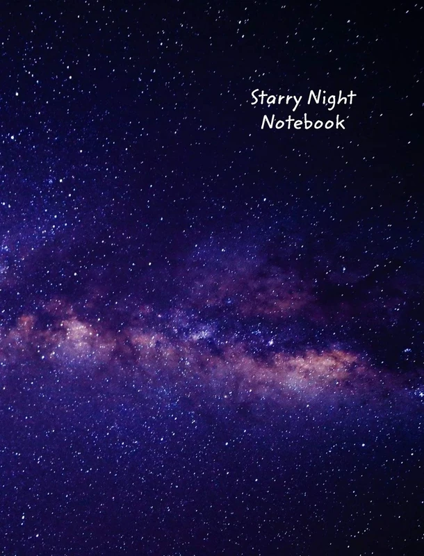 Starry Night Notebook: College Ruled, Milky Way Galaxy Design Notebook, Journal - Image 1