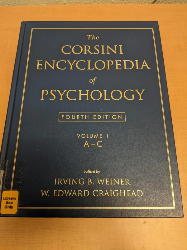 The Corsini Encyclopedia of Psychology, 4 Volume Set - Image 1