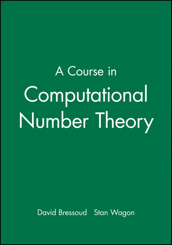 Wiley - A Course in Computational Number Theory - Book