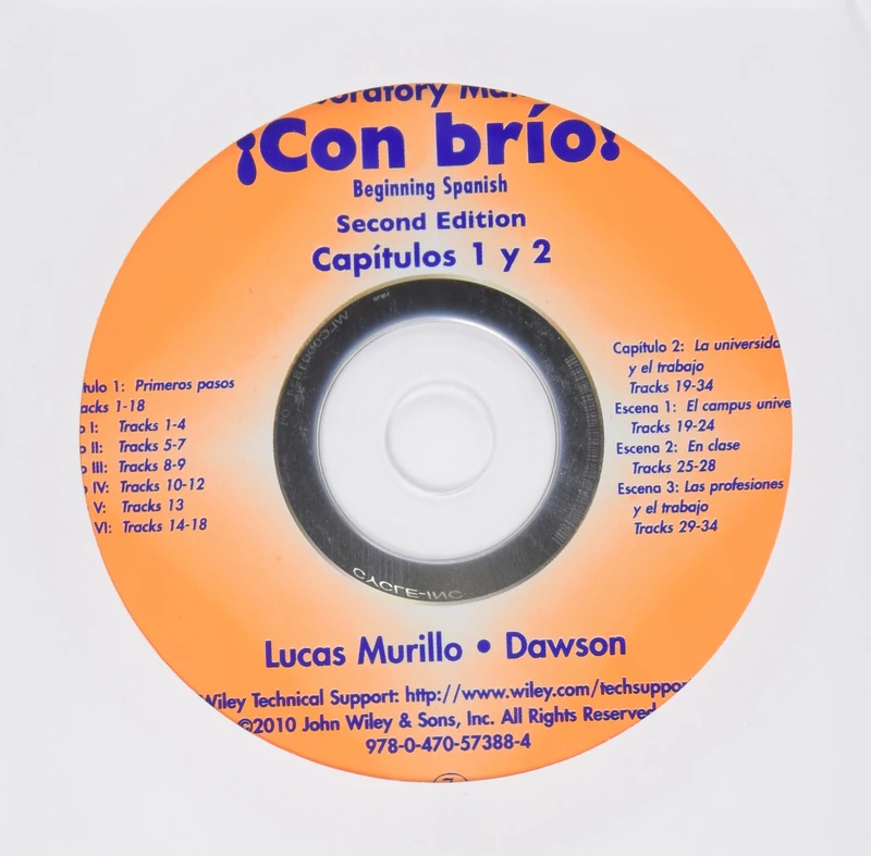 Wiley Lab Audio CDs for Con brio: Beginning Spanish