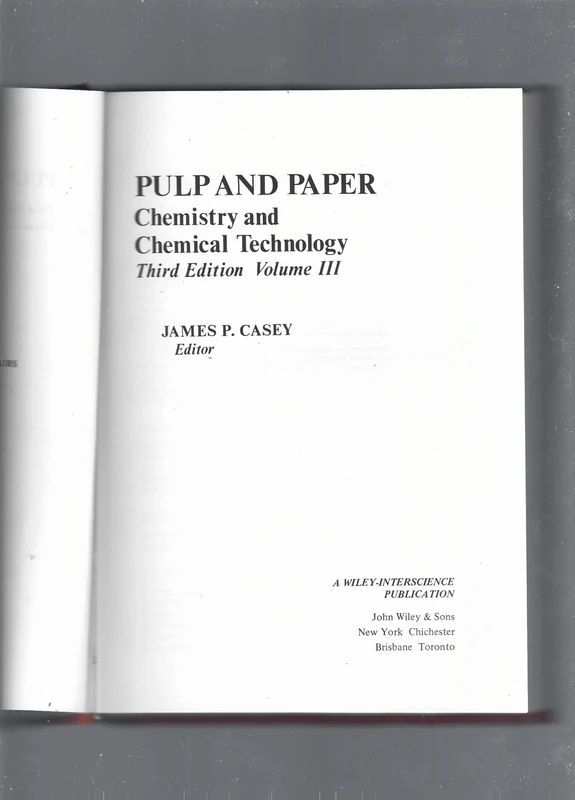 Pulp and Paper: Chemistry and Chemical Technology, Volume 1: 001