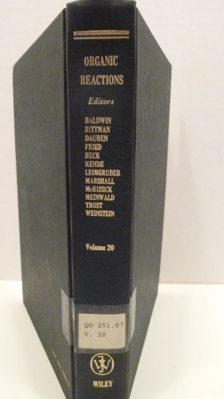 Wiley Organic Reactions, Volume 20: 16 - Chemistry Reference