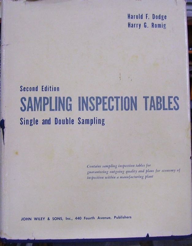 Sampling Inspection Tables: Single and Double Sampling (Wiley Series in Probability and Statistics) - Image 1