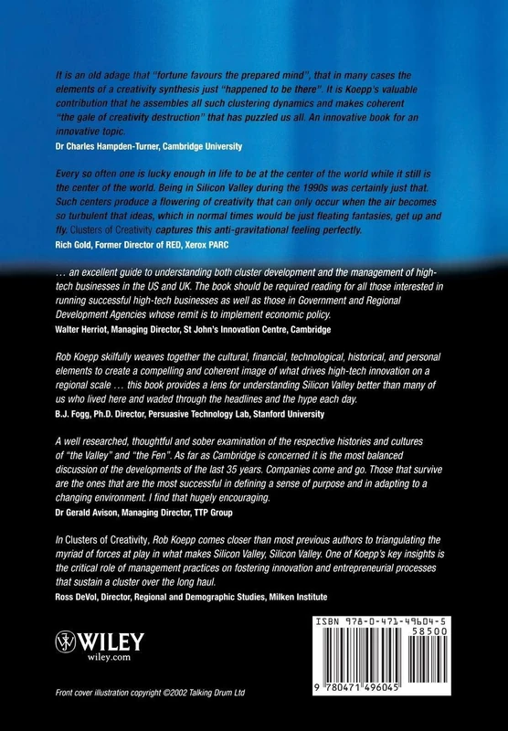 Clusters of Creativity: Enduring Lessons on Innovation and Entrepreneurship from Silicon Valley and Europe's Silicon Fen (Society of Chemical Industry)