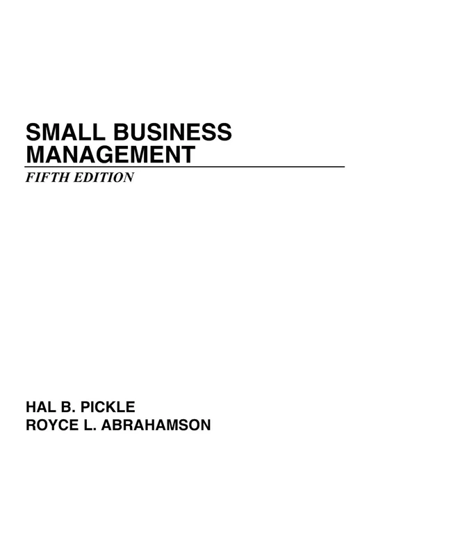 Small Business Management 5e (Wiley Series in Management)