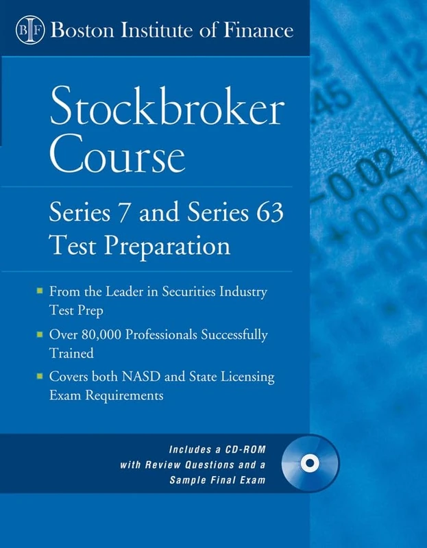 The Boston Institute of Finance Stockbroker Course: Series 7 and 63 Test Prep + CD