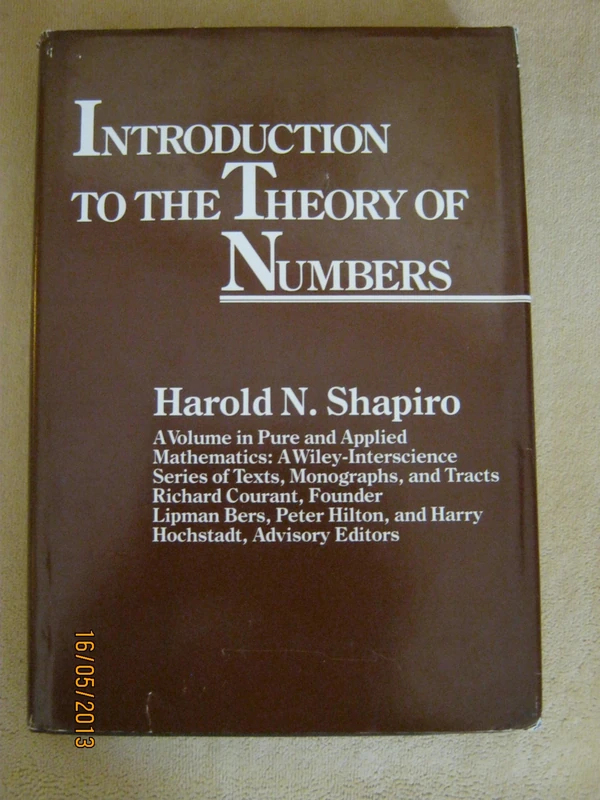 Shapiro Introduction To The Theory Of ∗numbers∗ (Pure & Applied Mathematics Monograph) - Image 1