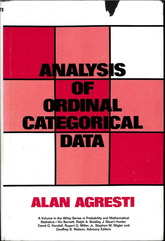 Wiley Analysis of Ordinal Categorical Data - Statistics Book