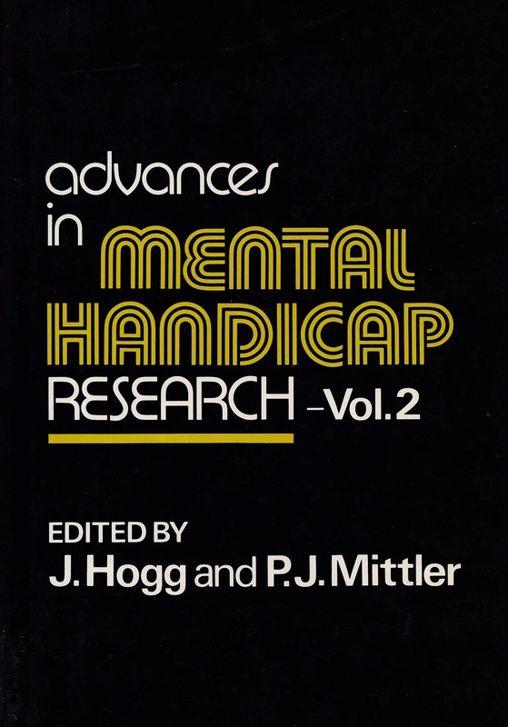 Hogg:∗advances∗ In Mental Handicap Research – Aspe Cts Of Compe In Mentally Handicapped People: v. 2