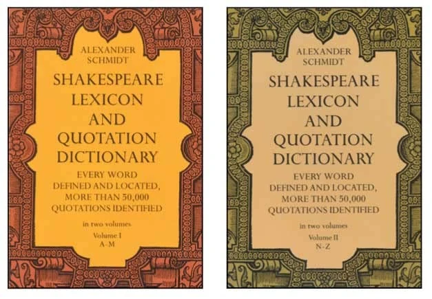 Shakespeare Lexicon - 2 Volume Set. Reference Book. Set of Books