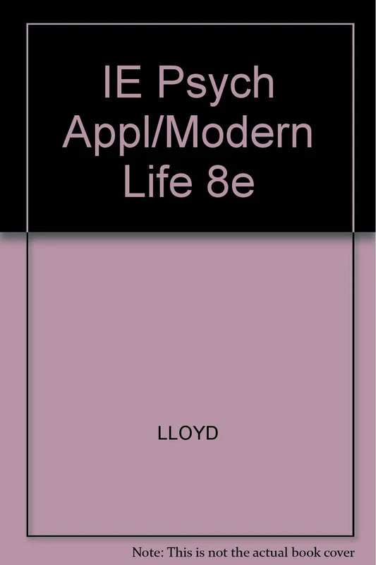 IE Psych Appl/Modern Life 8e