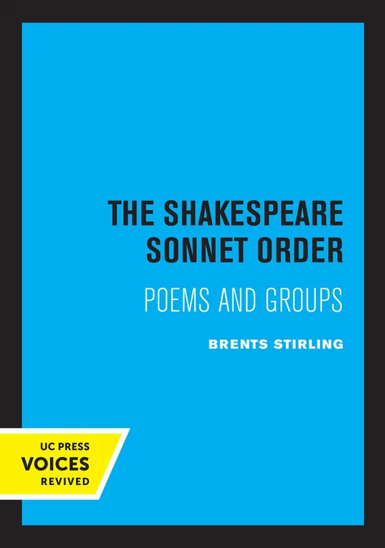 Shakespeare Sonnet Order: Poems and Groups