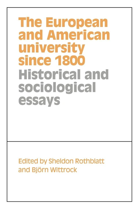 European and American University: Historical and Sociological Essays