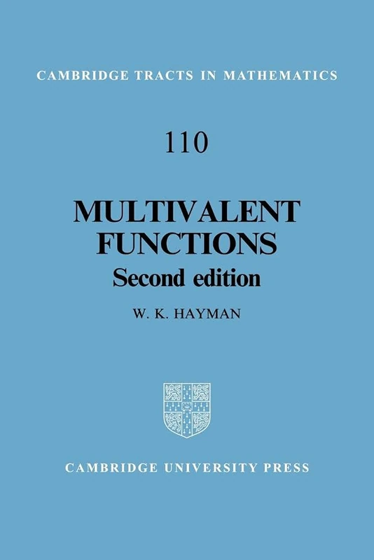 Multivalent Functions 2ed: 110 (Cambridge Tracts in Mathematics, Series Number 110)